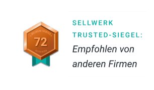 Ein Abzeichen mit der Aufschrift „Sellerwerk Trusted Siege“.
